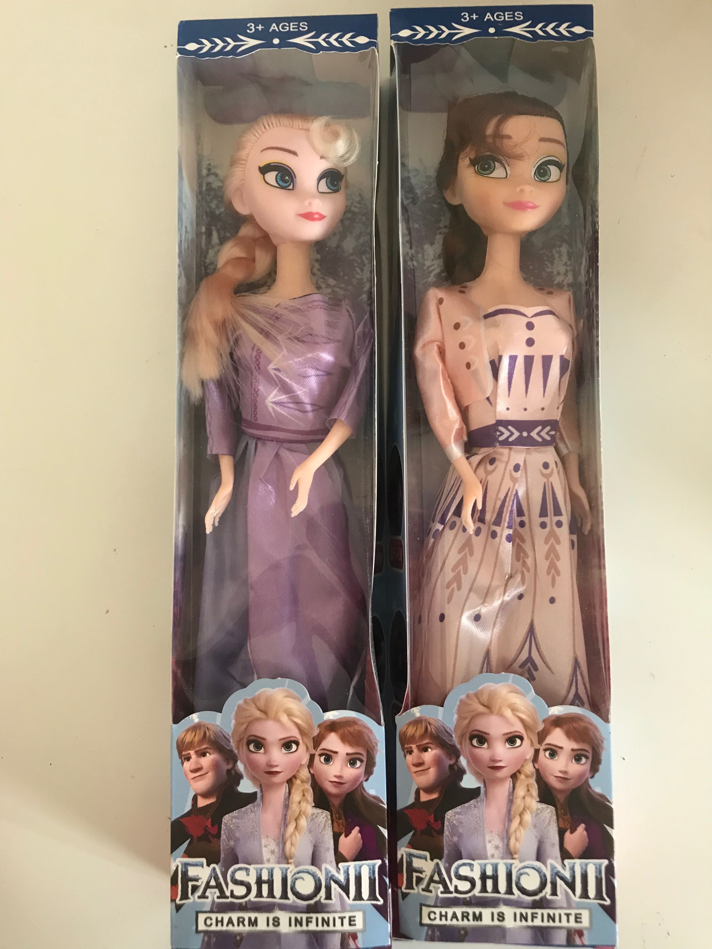 Păpușa Elsa și Anna + cadou, 30cm, (noi in cutie)