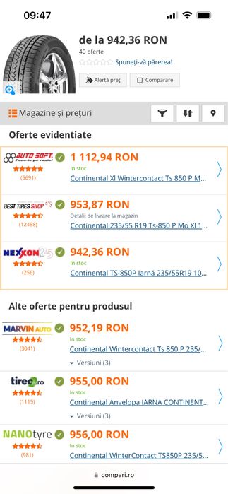 Conti Winter TS 850 IARNA noi 235 35 19 AUDI S3  VW GOLF R