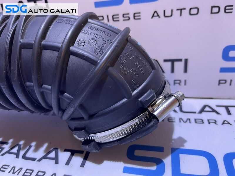 Furtun Conducta Tub Tubulatura Admisie Aer Turbo Turbina Turbosuflanta Audi A5 2.0 TDI CAGA CAGB CAHA CAHB CGLC CGLD CJCA CJCB CJCD CMFA CMEA CMFB 2008 - 2017 Cod 03G129629E [D0431]