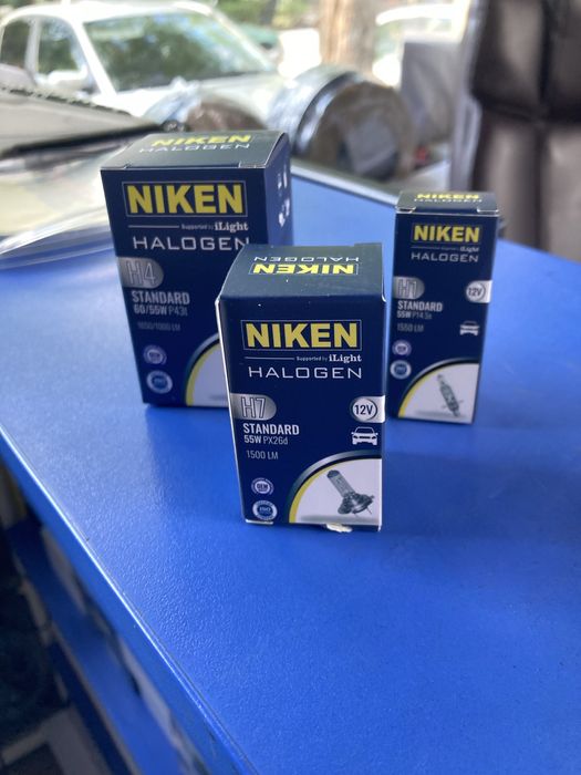 Крушки Халоген NIKEN H7 H4 H1 // Нови халогенни крушки