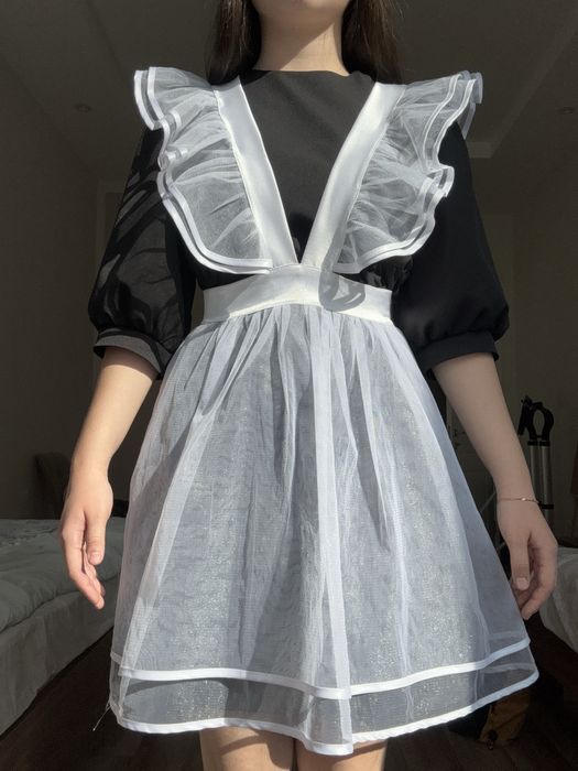 Платье и фартук на последний звонок/Выпускное платье