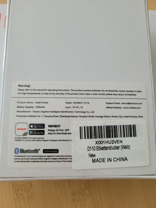 Sigilata Mini imprimanta portabila etichete stickere Nimbot D110 bluet