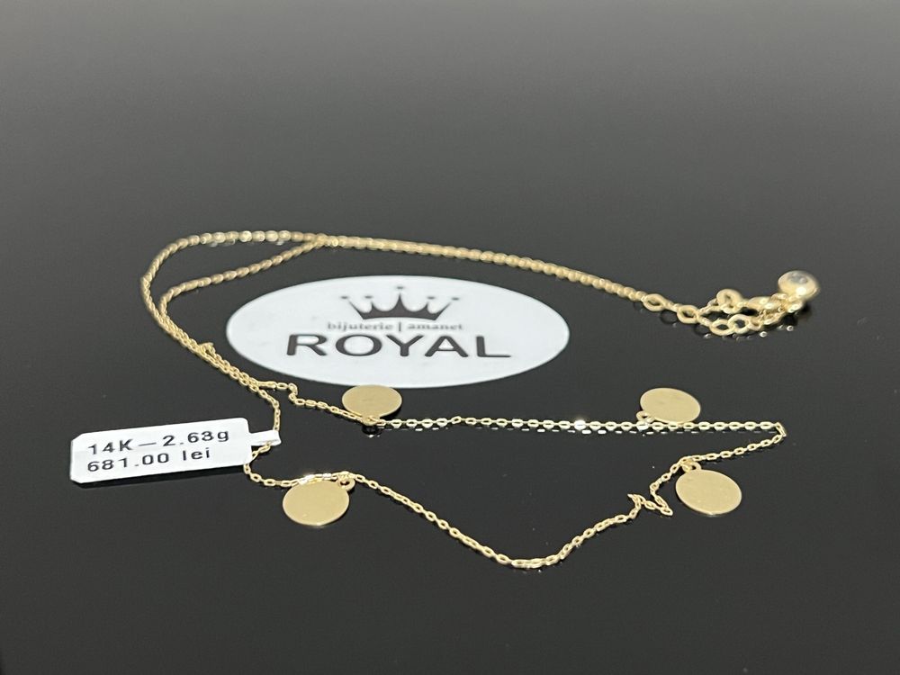 Bijuteria Royal CB : Lănțișor damă aur 14k 2,63 grame