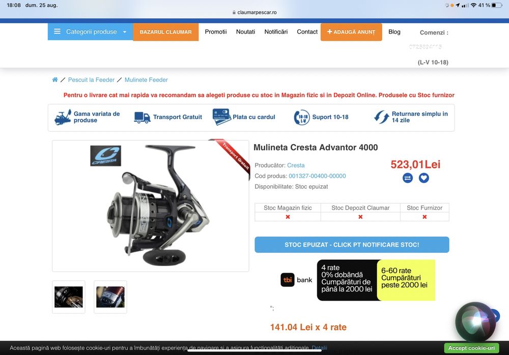 Mulineta Spro Cresta Advantor 4000S