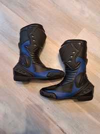 Cizme moto din piele naturala SM Racewear Blue 40, 41, 42, 43, 44, 45