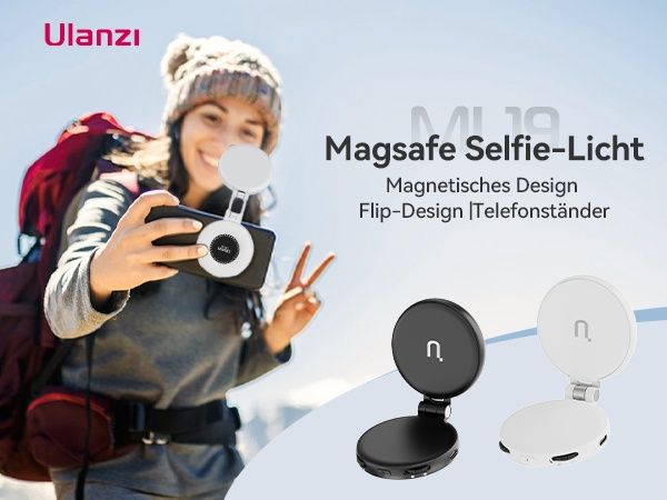 ULANZI LM19 магнитна акумулаторна светлина за селфита iPhone, android