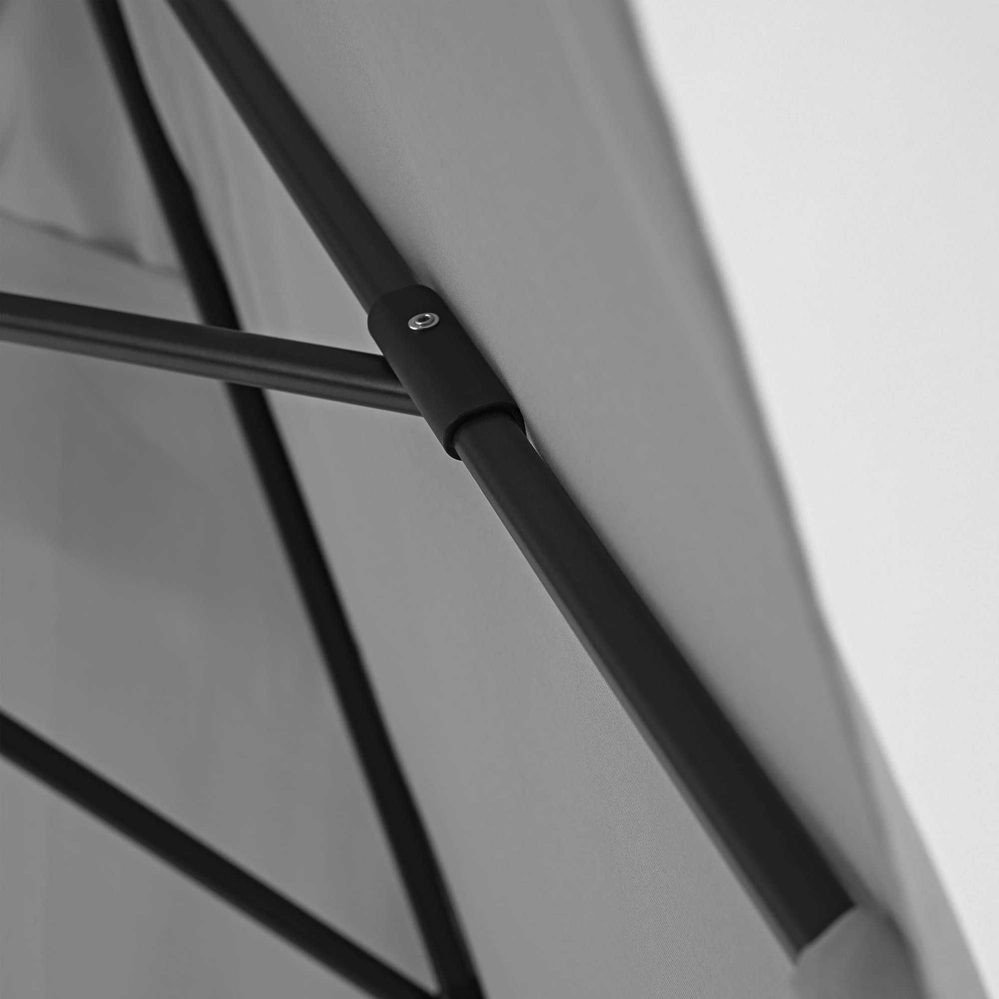 Umbrela terasa/gradina, otel/poliester, 200 x 300 cm, H 255 cm, gri