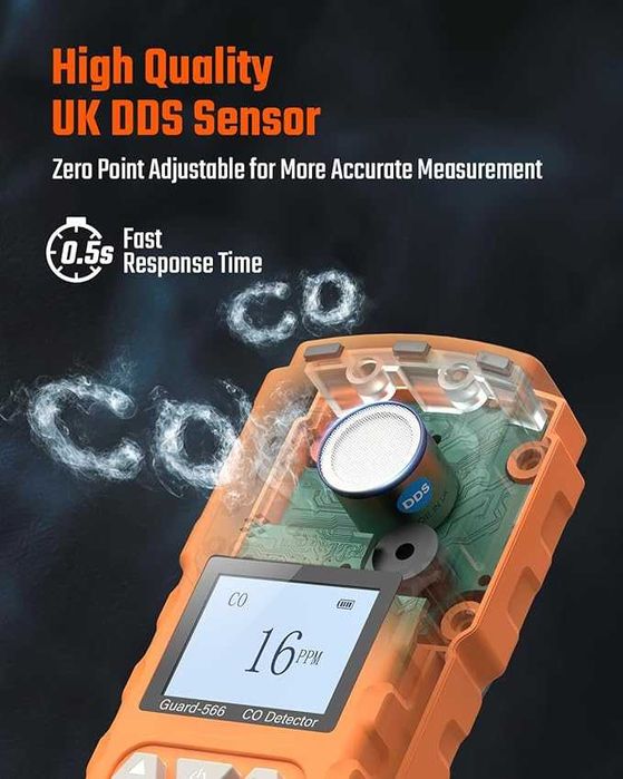 TopTes Guard-566 Преносим детектор за въглероден оксид