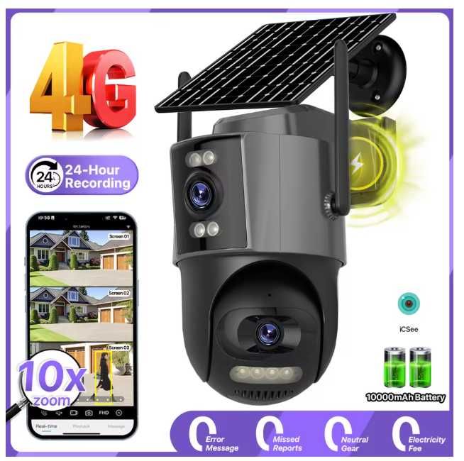 Camera de supraveghere solara AOV 4G LTE