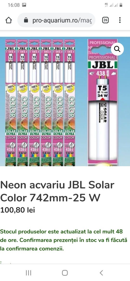 Neoane JBL Solar T8 25w 742mm