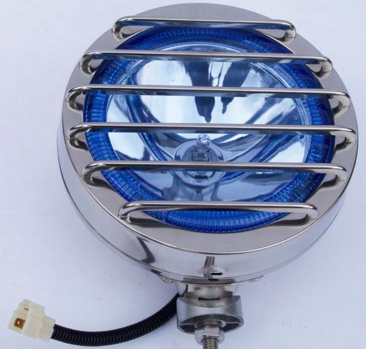 Proiector Camion 24V H3-70W Halogen cu ring LED Albastru