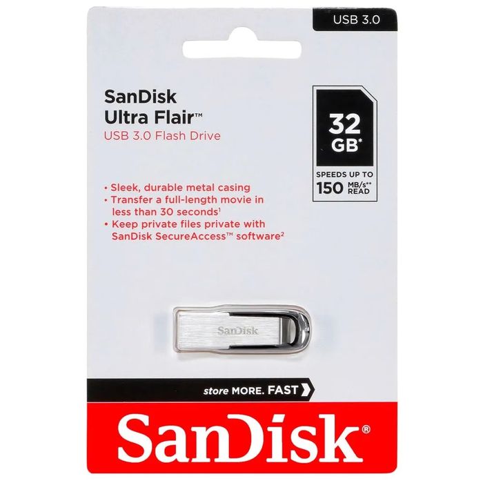 Sandisk Ultra Flair, USB 3.0, 256 Gb