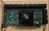 Placă extensie SATA PCIe 16x gen 3