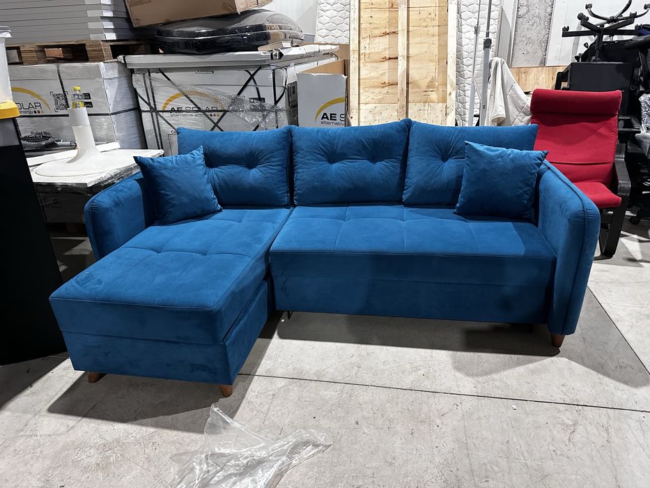 Ъглов диван с функция сън и ракла – наличен на склад – 590лв.