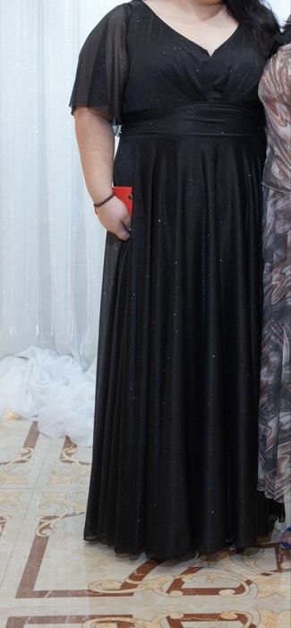 Платья вечерний черный блестящий