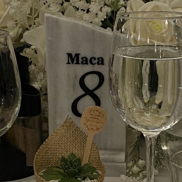 Табелки за маси естествен мрамор 15 бр