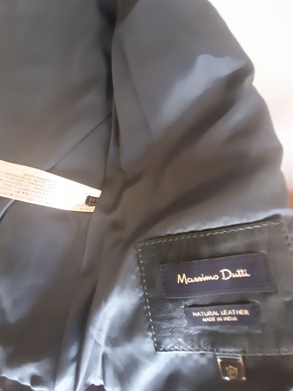 Jacheta din piele naturala Massimo Dutii, verde brad, 38