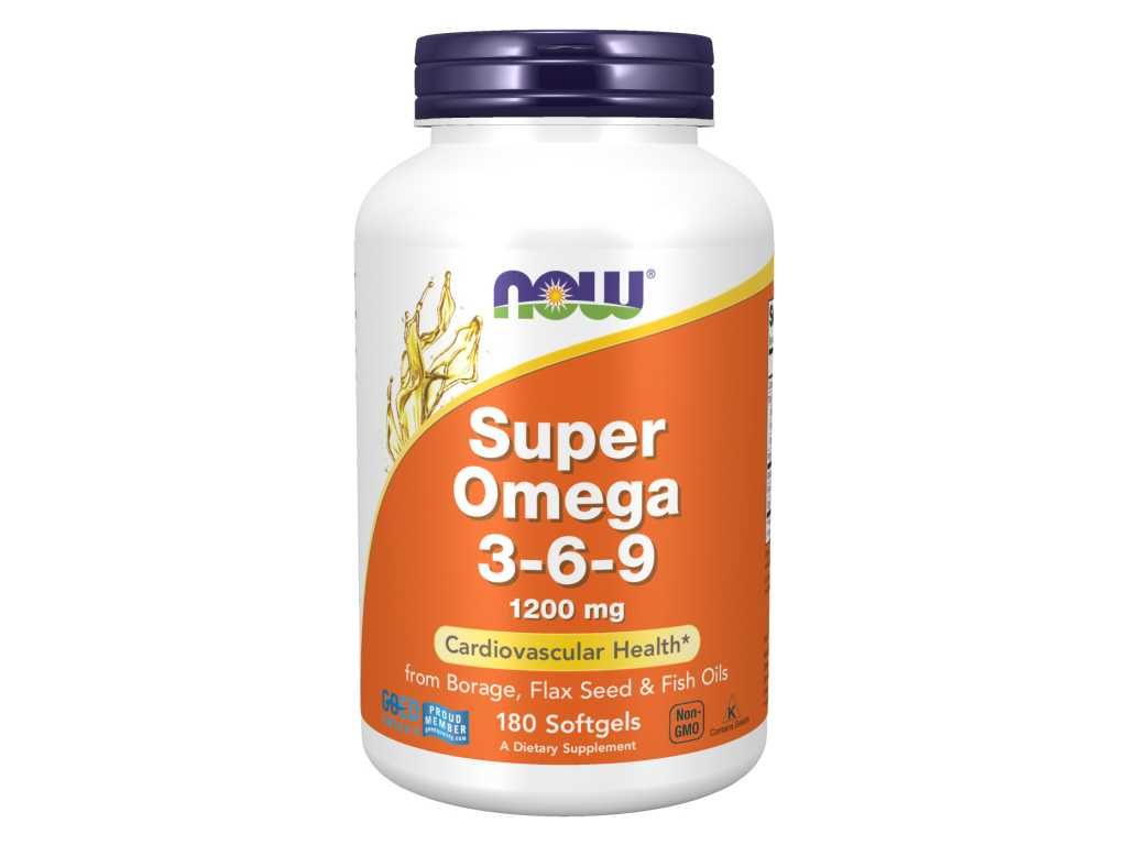 Омега 3 6 9, Now Foods, Super Omega 3-6-9, 180шт