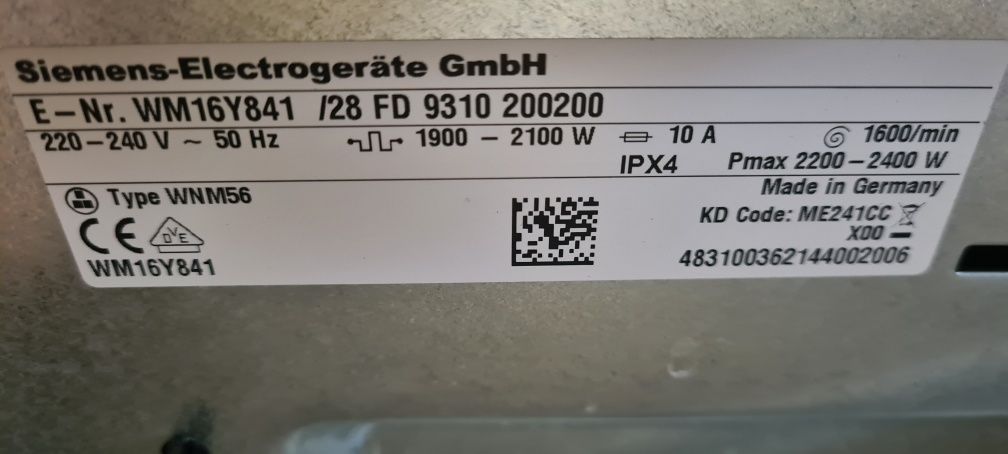 Топ Пералня A+++ SIEMENS iQ800 i-Dos 8кг/1600обр
