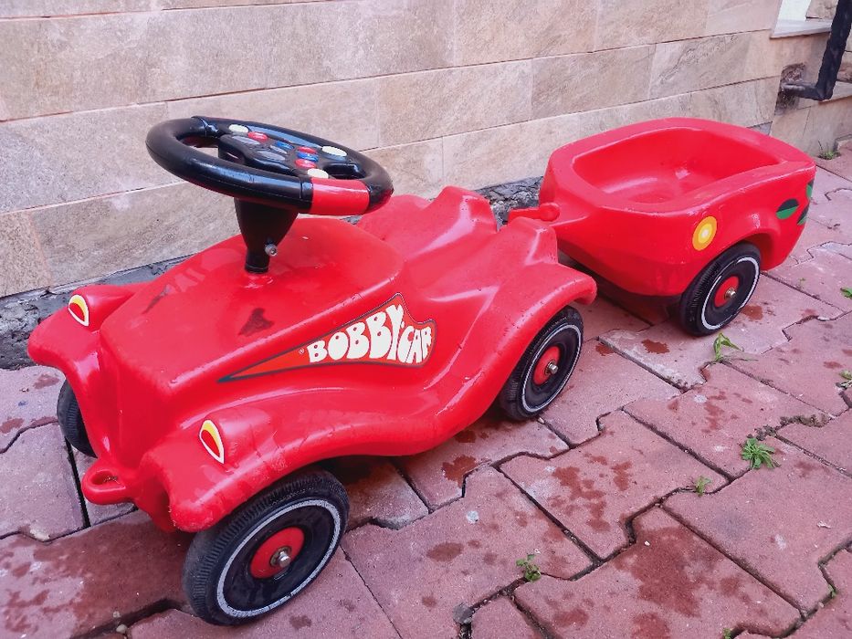 Vand jucarie pentru copii masinuta cu remorca