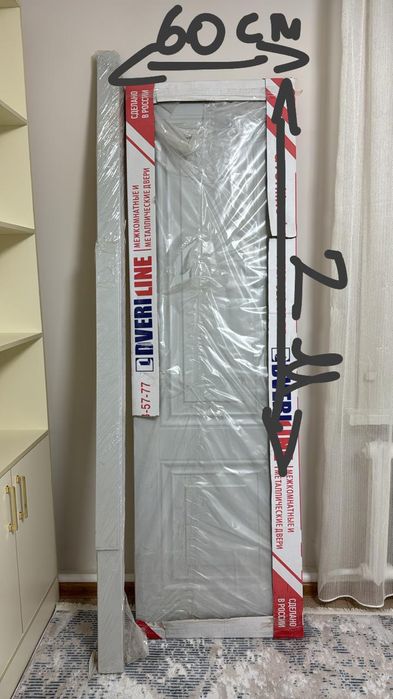 Дверь новая серая матовая с доборами