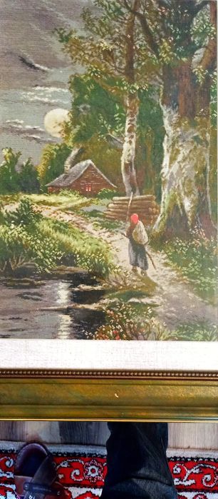 Goblen inramat lucrat manual