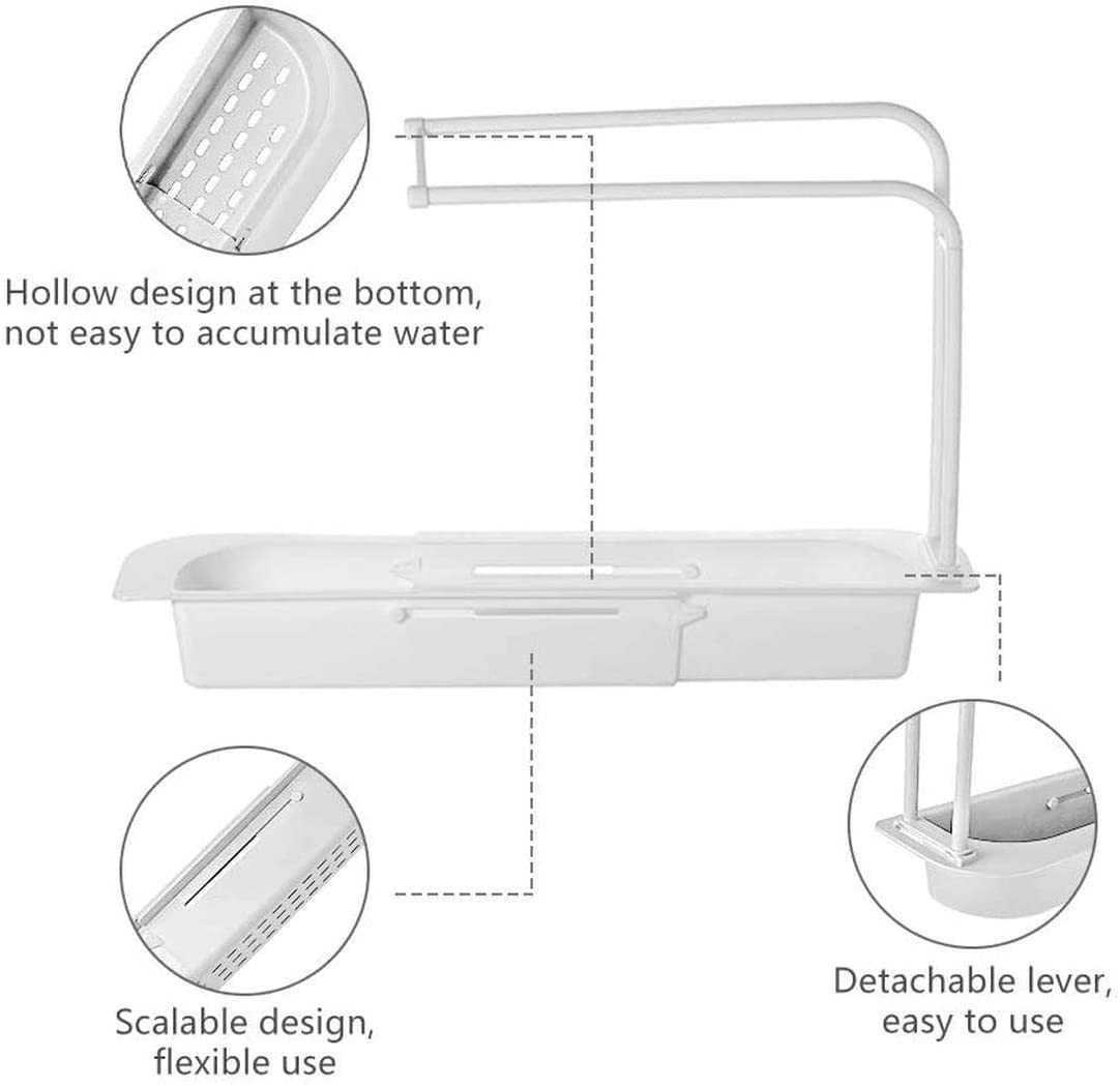 Органайзер за мивка - разтягащ се механизъм Digital One SP00798 бял