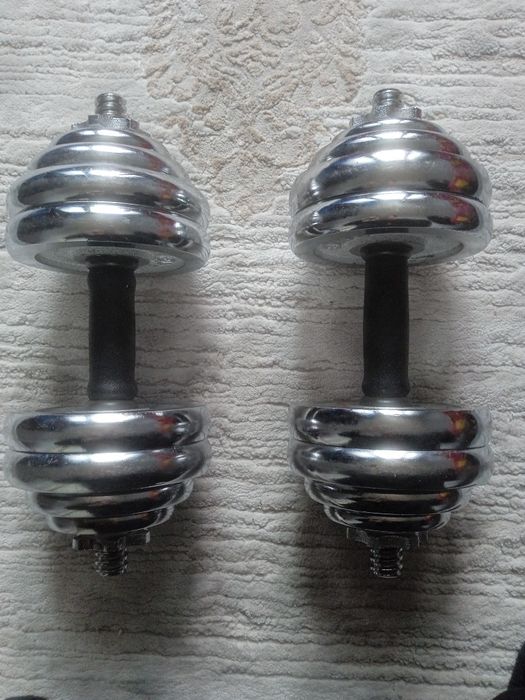 30кг Гантель 15/15 Доставка оныда қостық ішінде