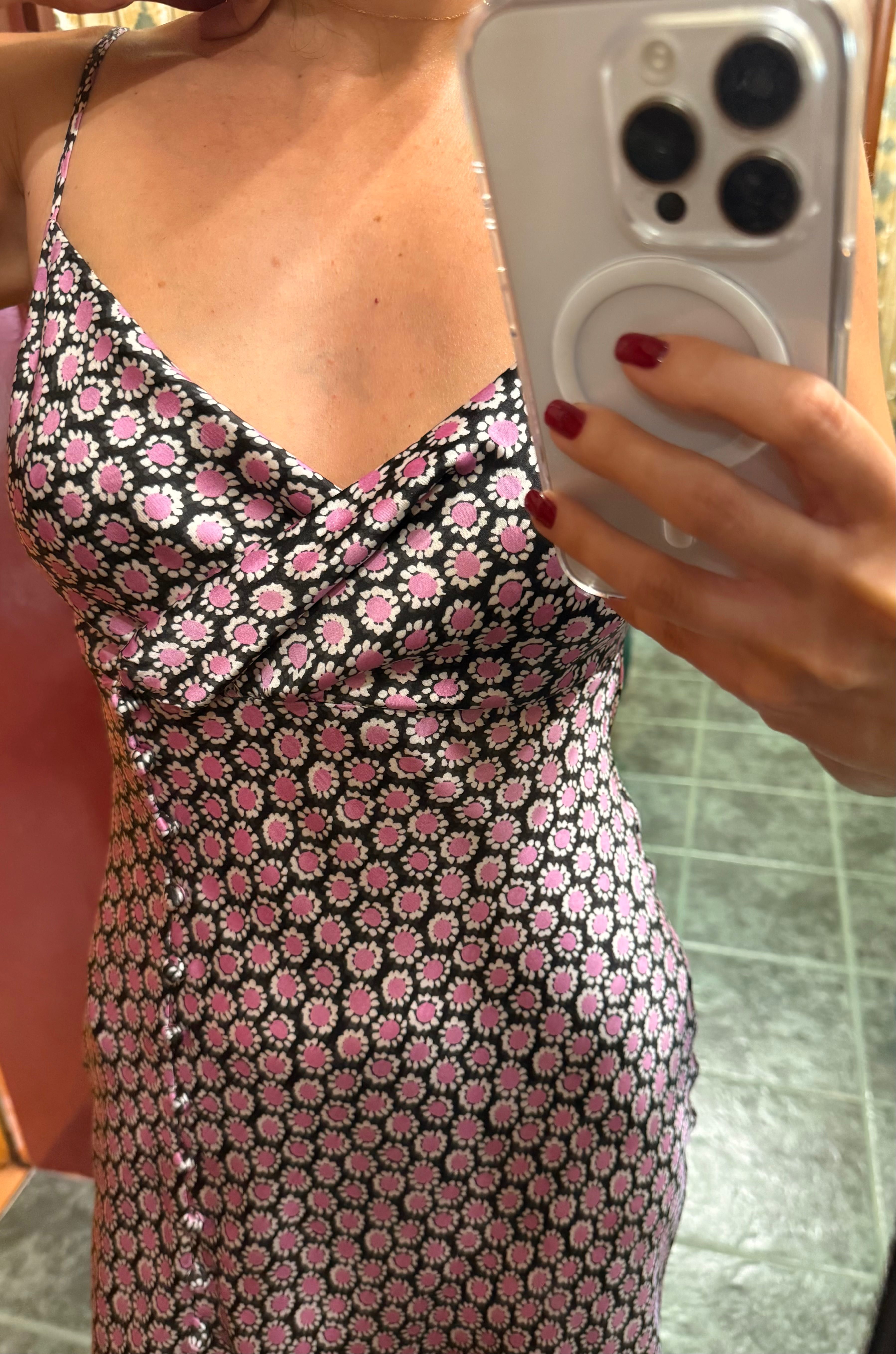 Сатенена рокля ZARA, XS