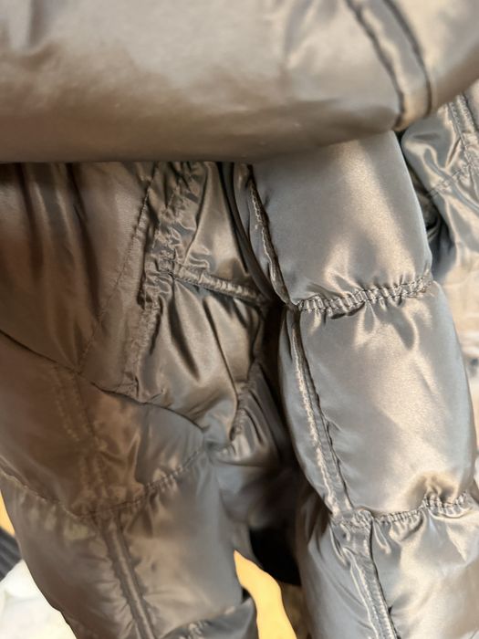 Пухенка в кафяво с косъм от лисица