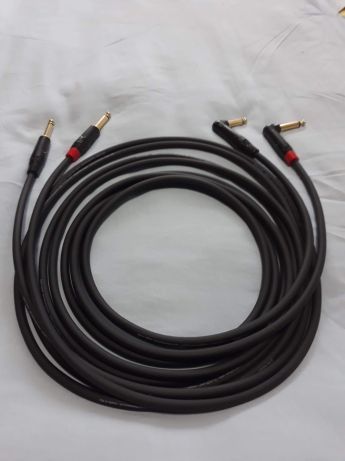 Cablu mono Jack 6,35mm - Jack 6,35mm 90 grade ( 3m ) ( 5m )