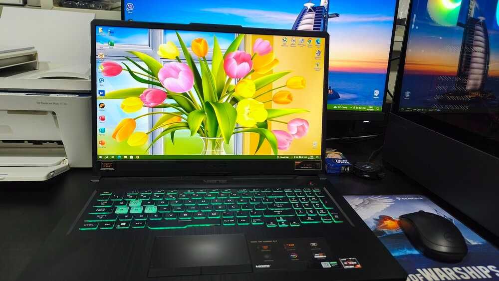 Геймърски 17.3” FullHD Лаптоп ASUS с Ryzen 9 GTX 1660Ti 16Gb RAM SSD