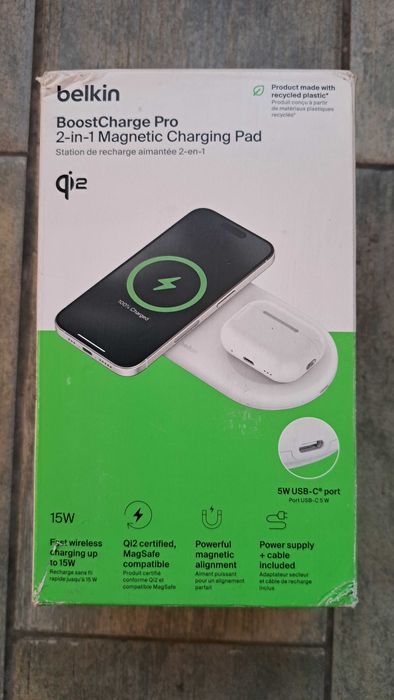 Incărcător Iphone Magsafe Belkin BoostCharge Pro 2-in-1 Qi2