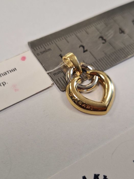 Златна Висулка "BVLGARI" - 14k. - 2,88гр. - НОВО!