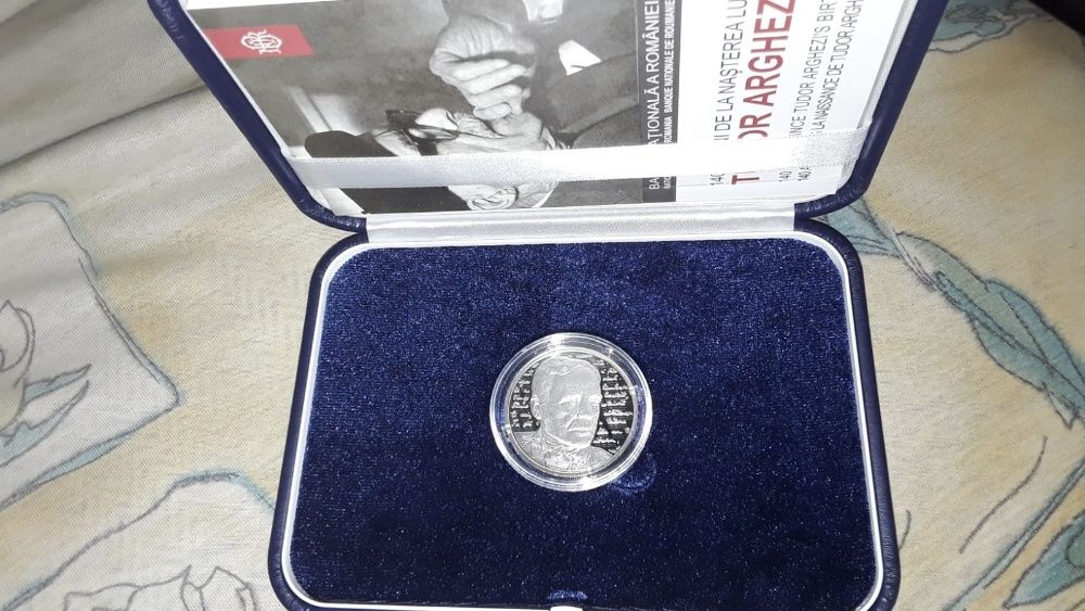 Moneda argint 140 de ani de la nașterea poetului Tudor Arghezi