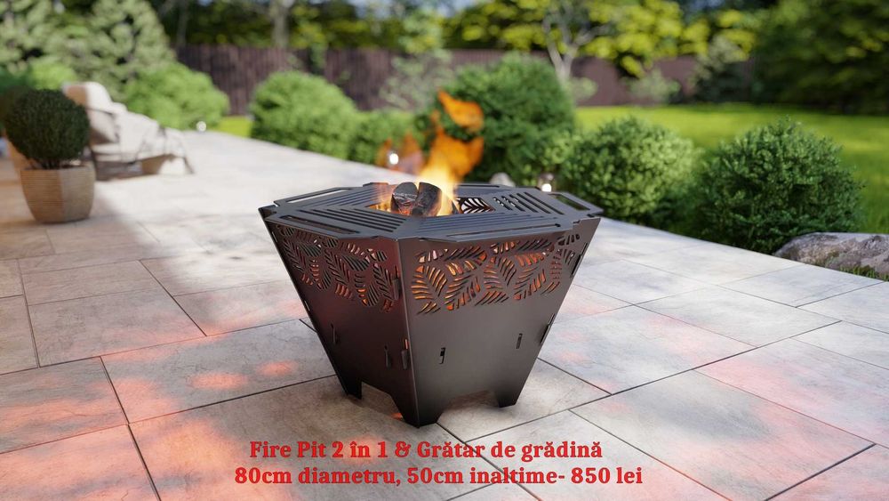 Focar grădină design premium – modele decupate in CNC – oțel gros