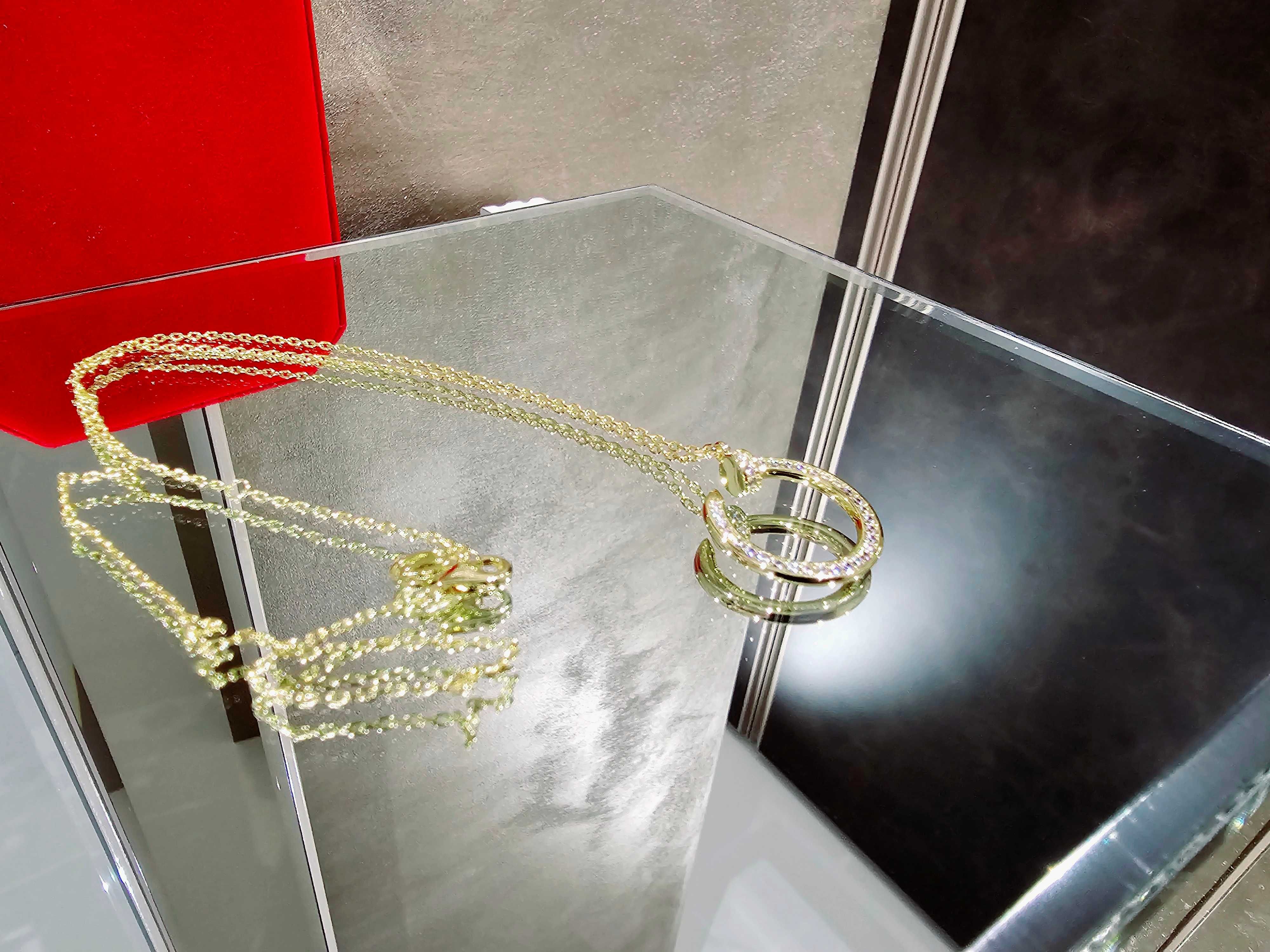 CARTIER Nail Juste un Clou Gold Paved Diamonds Дамско Колие Пирон