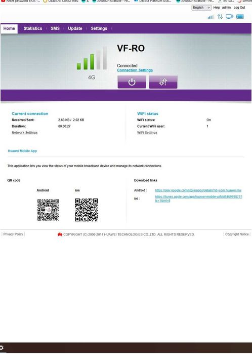 Modem Huawei E5878s-32 4G LTE FDD 150Mbps WiFi Mobile Hotspot
