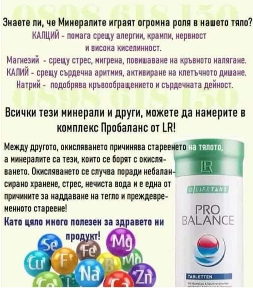 Пробаланс минерали LR