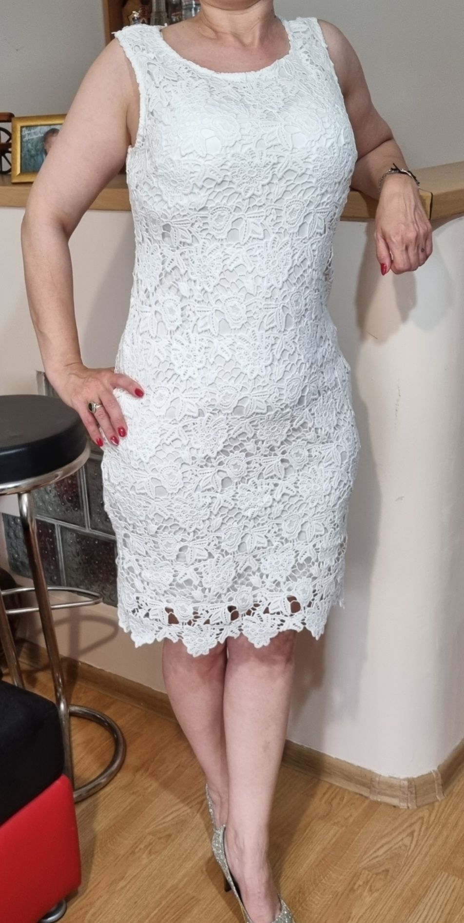 Rochie alba cu dantela 38/M