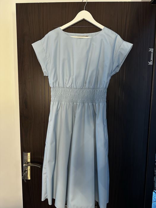 Rochie midi botez baby blue M