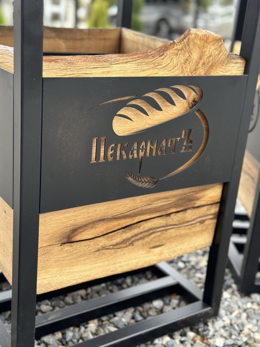 Кош за боклук масив за вашия бизнес с лого