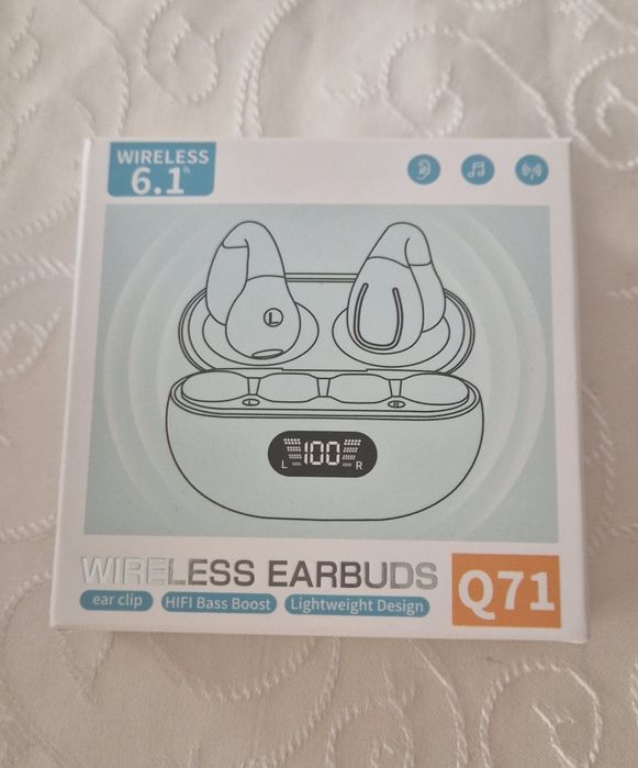 căști wireless 6.1 intraauriculare de tip "ear clip" (prindere pe urec