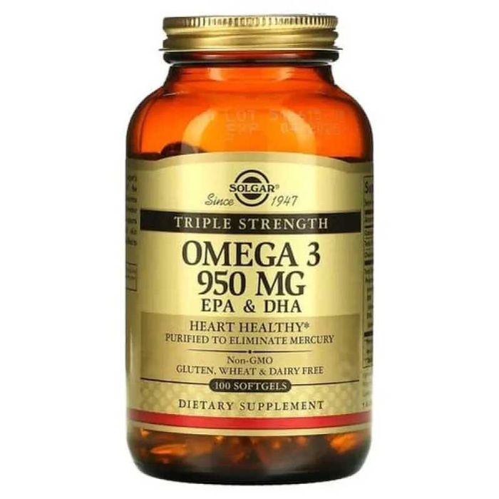 Рыбий жир №1 Solgar Omega 3 950 mg (100 softgels)! Новый запечатанный!