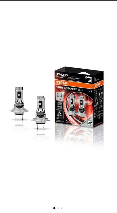 Set 2 Becuri Led H7 Osram Speed Night Breaker Led +330% Omologate RAR