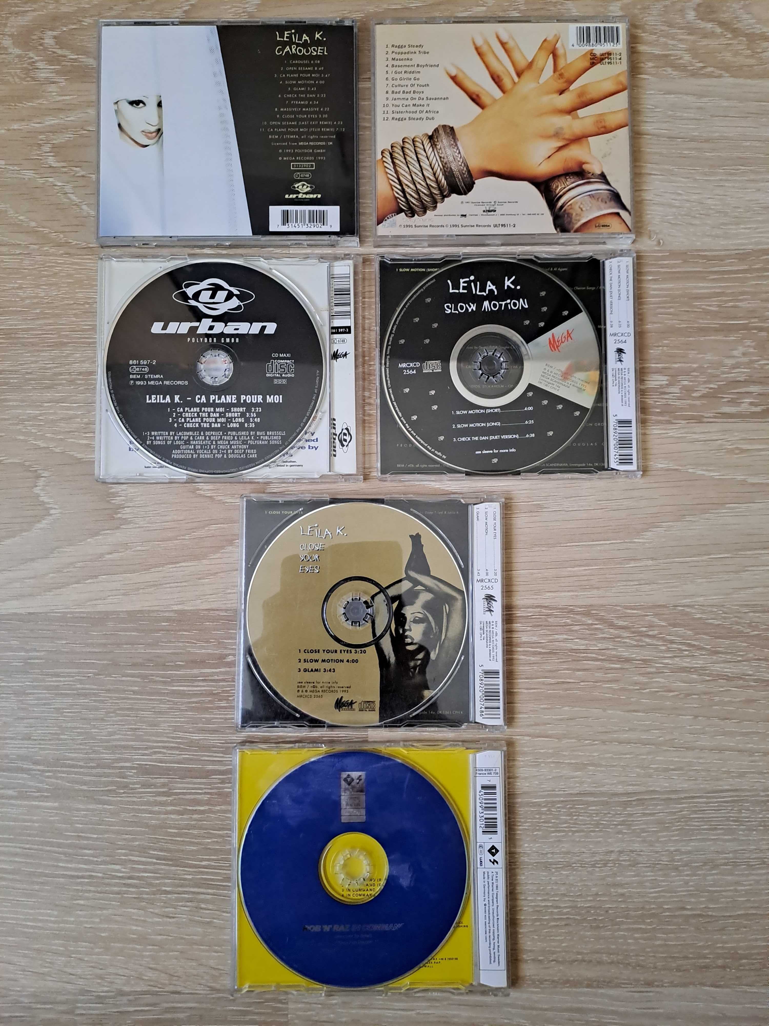 Pachet 7 CD Originale-Leila K.+Midi Maxi & Efti +Rob 'N' Raz-Eurodance