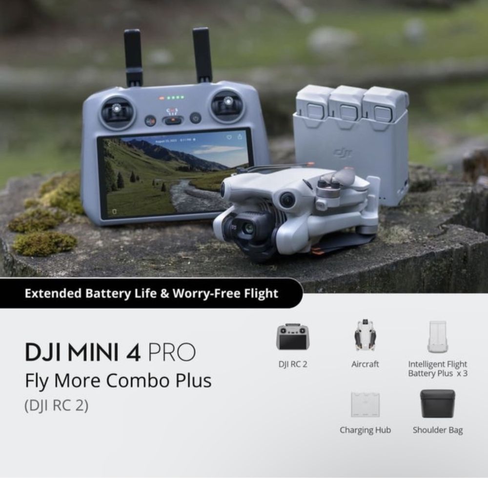 Дрон DJI mini 4 pro fly more combo plus
