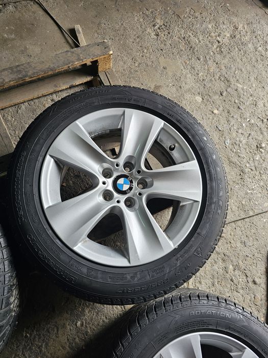 4 jante 5x120 Originale BMW F10/F11 cu anvelope iarna 225 55 17 Goodye