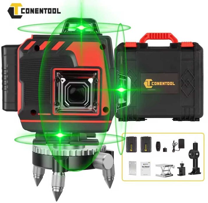 Nivela laser 16 linii 4d profesionala 2 baterii telecomanda auto