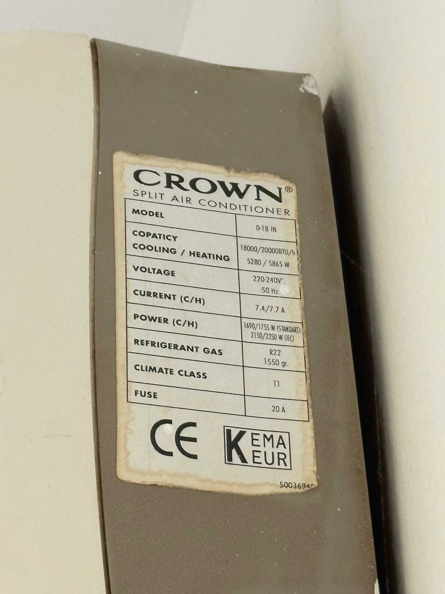 Климатик Crown 18000 / 20000 BTU